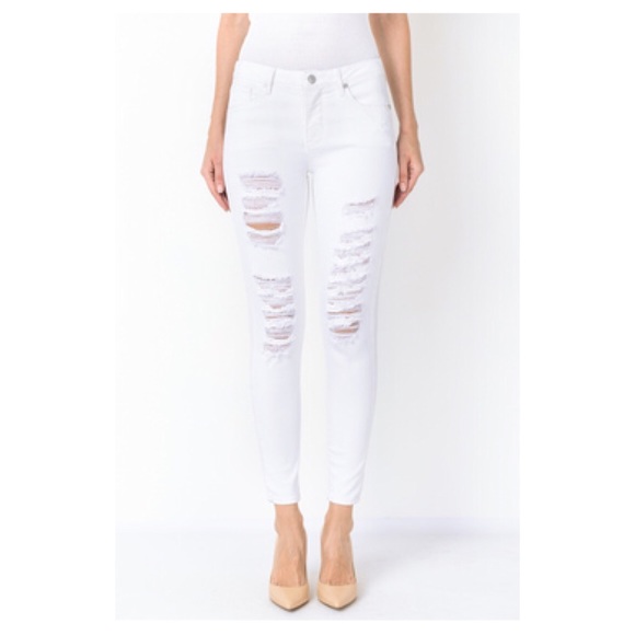 Just Black Denim - Just Black Shredded Skinny Jeans